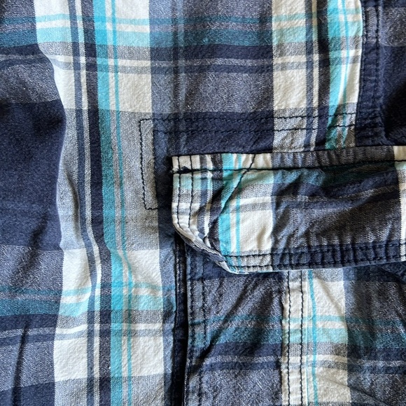 Division 55 Men’s Blue Plaid Shorts Size 34 - Picture 3 of 7